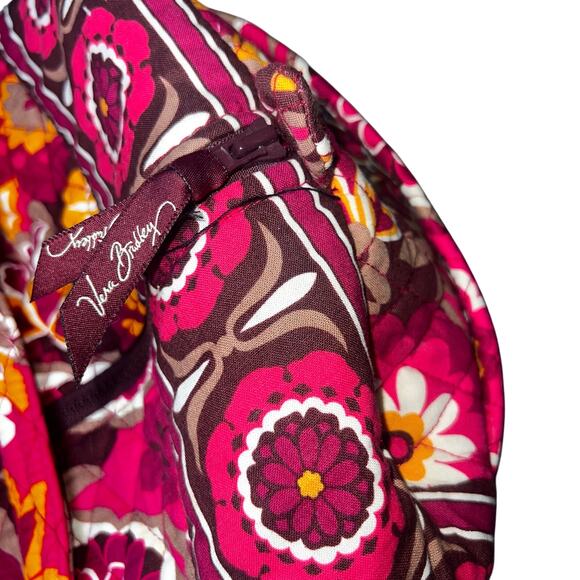 Vera Bradley Carnaby Floral Tote Bag Travel Duffel Quilted Multicolor magenta - Picture 7 of 7